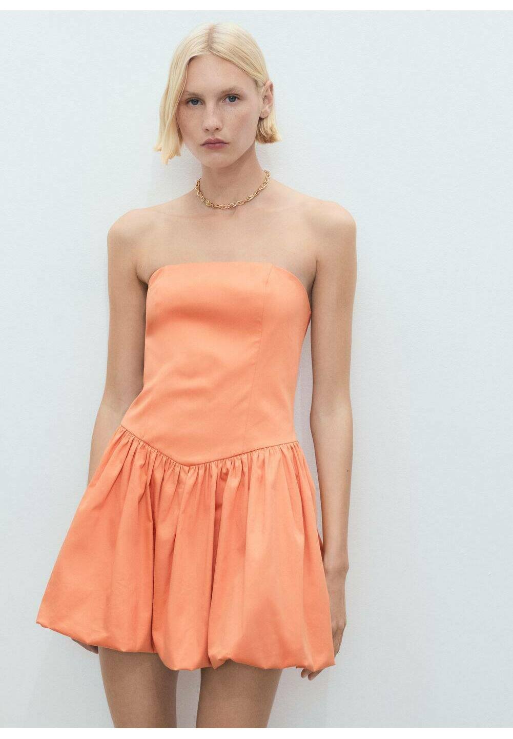 Mango SHORT BALLOON-EFFECT - Cocktail dress / Party dress - orange -  Zalando.ie