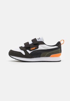 R78 - Baskets basses - white/black/vibrant orange