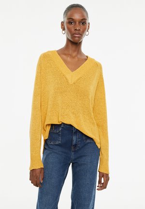 Striktrøje - amarillo