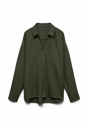 Vero Moda, VMMELANEY QUEENY LS SHIRT WVN NOOS - Chemisier - forest night