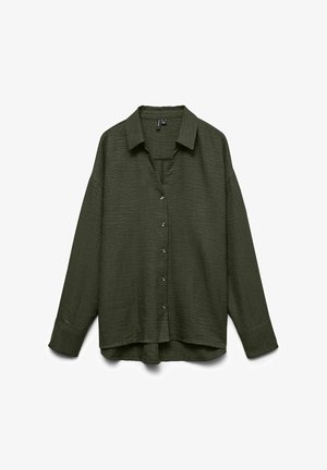 Vero Moda, VMMELANEY QUEENY LS SHIRT WVN NOOS - Chemisier - forest night