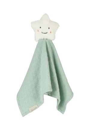 Sterntaler, SCHMUSETUCH S HIMMELSKÖRPER MIT STERN UND GESTICKTEM GESICHT UNISEX - Soother - steingrün