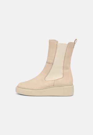 Bottines compensées - beige