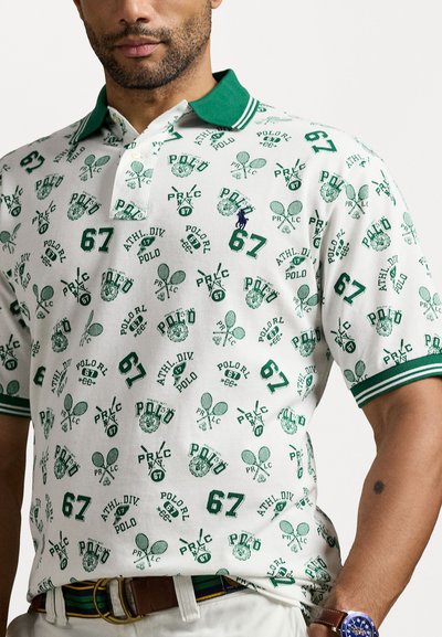 Polo Ralph Lauren Big & Tall PRINT MESH POLO SHIRT - Pólóing - white/green