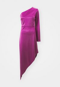 WAL G. OLESSIA ONE SLEEVE DRESS - Džersio suknelė - plum