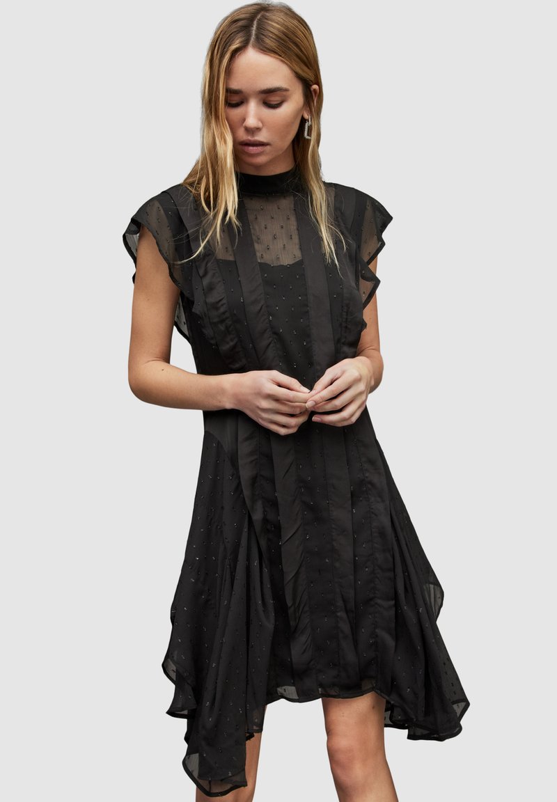 AllSaints FLEUR SHIMMER Cocktail dress / Party dress black Zalando.ie