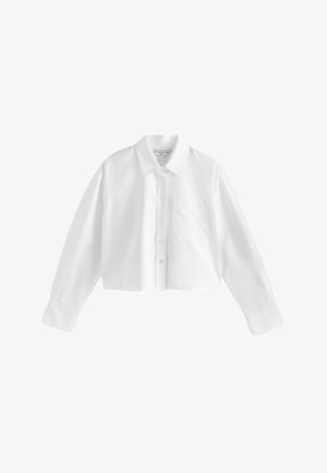 Next, REGULAR FIT - CASUAL LONG SLEEVE CROPPED SHIRT . - Blusa - white