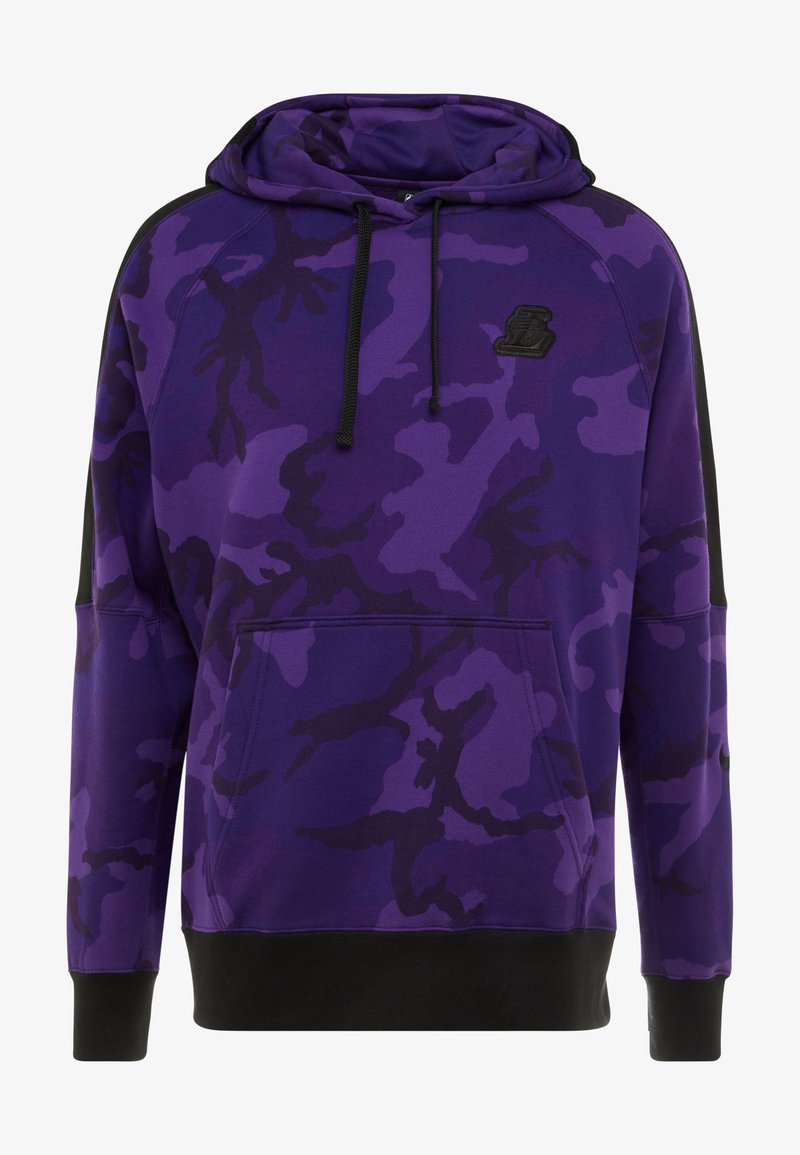 Nike Performance Nba La Lakers Camo Hoodie Club Wear Field Purple Black Purple Zalando Co Uk