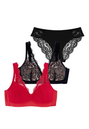 BLAKE EXCLUSIVE SET LIGHT PADDED - Triangle bra - red black black