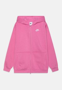 Nike Sportswear CLUB UNISEX - Tröja med dragkedja - magic flamingo/white