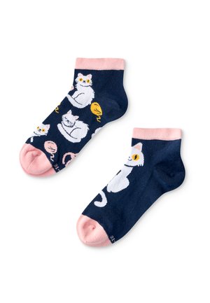 1 PAAR MIT 2 UNTERSCHIEDLICHEN DESIGNS MOTIV KÄTZCHEN   - Socks - mehrfarbig