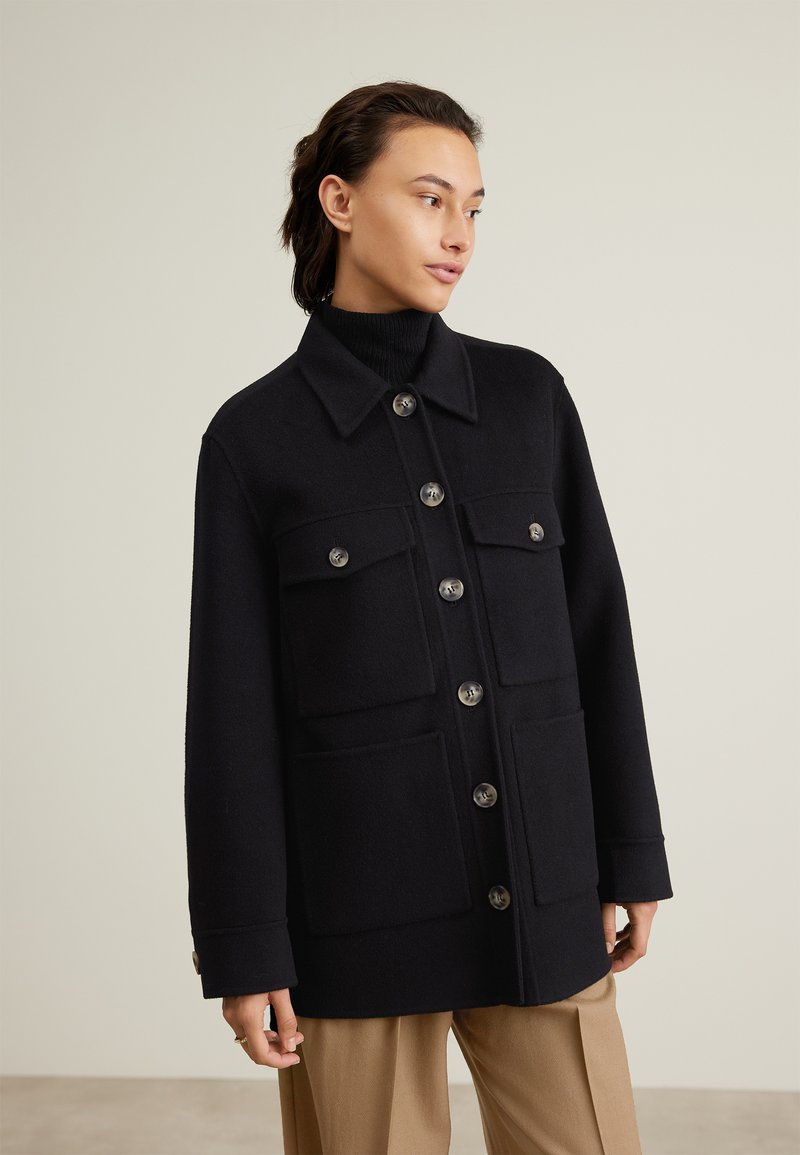 Saleno Coat - Black + Ivory