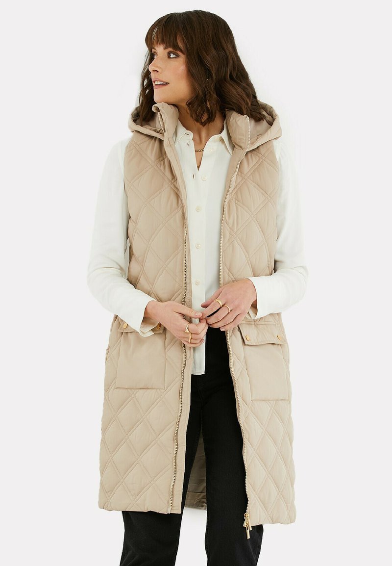 Threadbare MAGGIE DIAMOND QUILTED - Weste - taupe