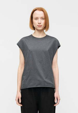 CLOE STRASS - Μπλουζάκι με στάμπα - medium grey