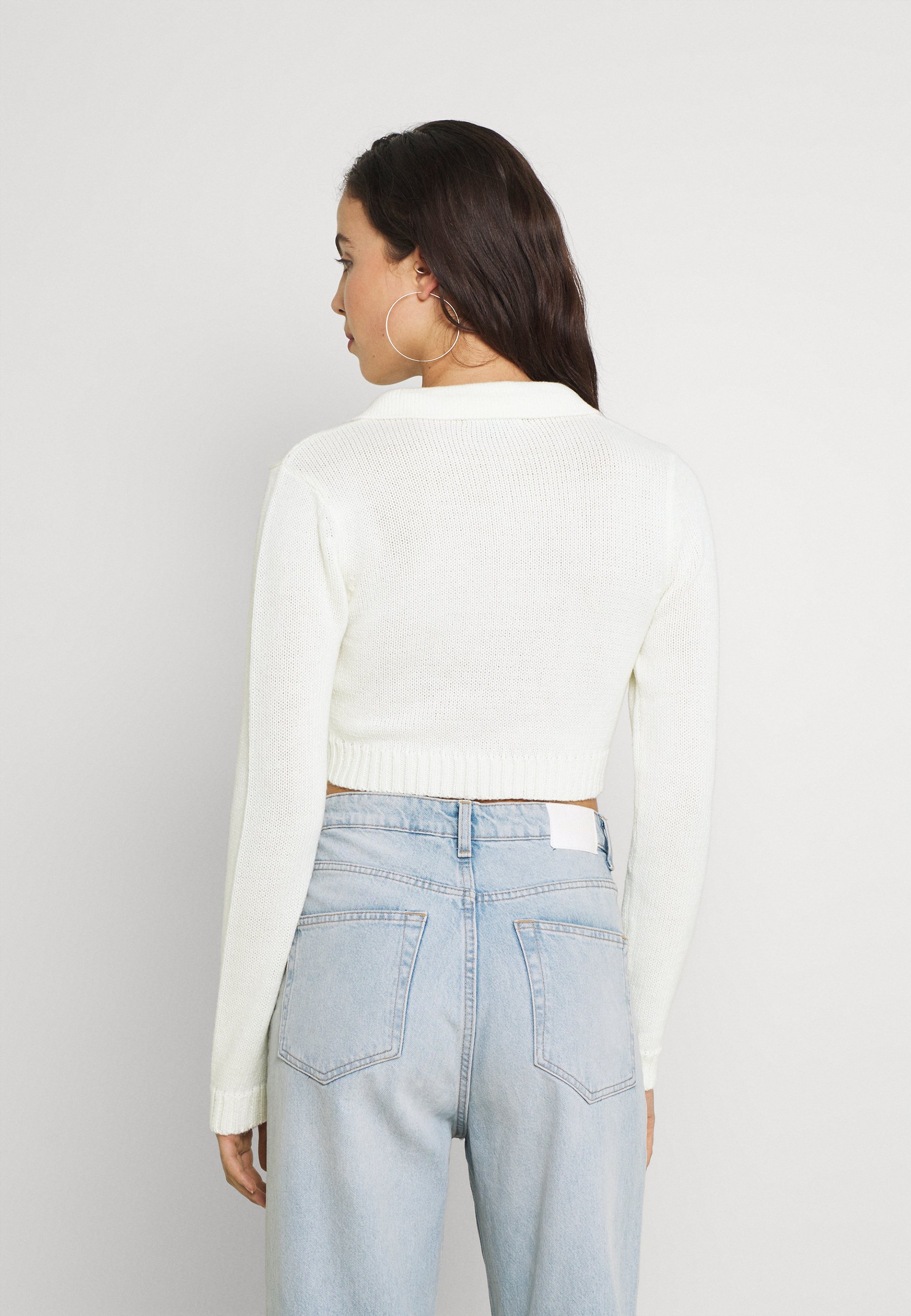 Missguided CROP - Jumper - cream/sand 