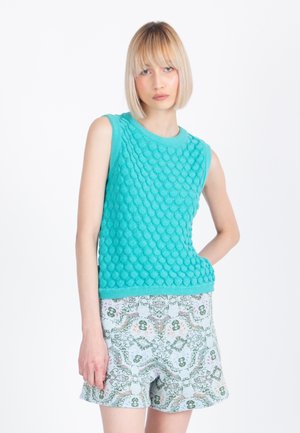 STRUCTURE PATTERN - Trui - aqua