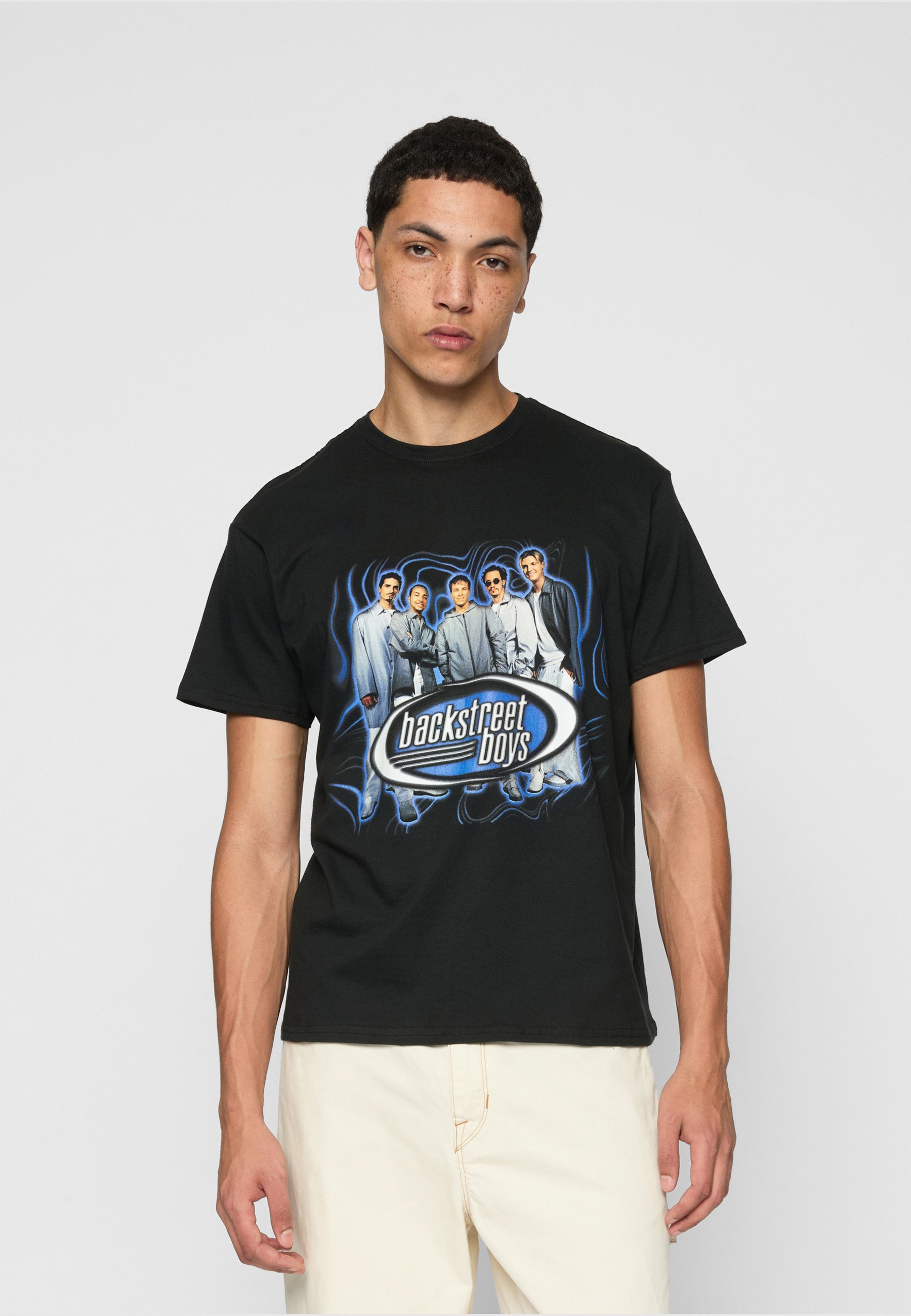 Merchcode BACKSTREET BOYS THROWBACK OVAL - T-shirt print - black