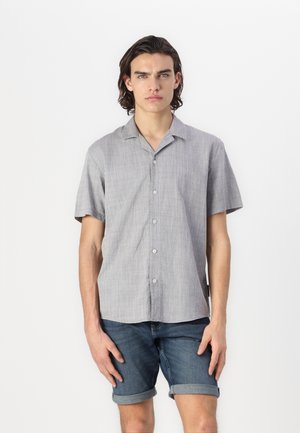 TOM TAILOR DENIM RELAXED STRUCTURED SHIRT - Chemise - pavement grey/white