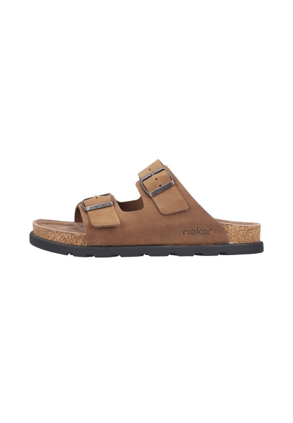 Pantolette flach - braun