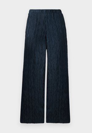 Selected Femme SLFELMA WIDE PLISSE PANT - Trousers - dark sapphire