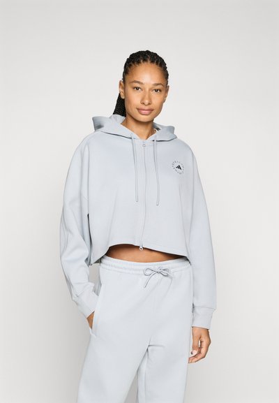 adidas by Stella McCartney HOODIE - Sweat zippé - clear onix