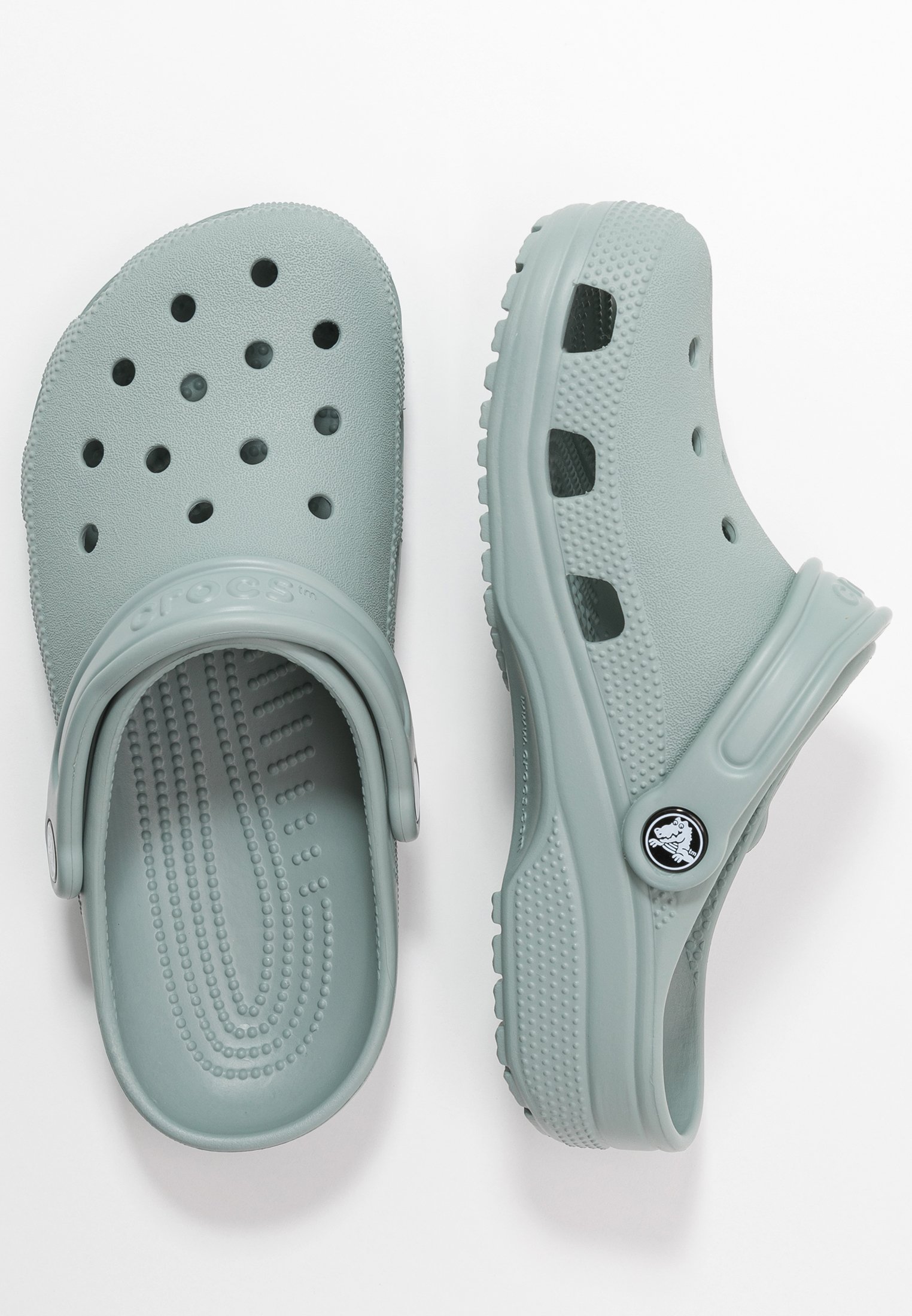dusty green crocs