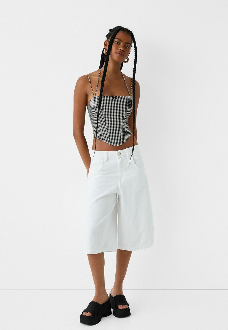 Bershka Top gemêleerd zwart Bershka Top gemêleerd zwart