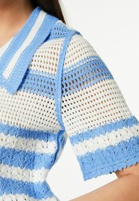 Next SHORT SLEEVE COLLARED - REGULAR FIT - Gombos blúz - blue white