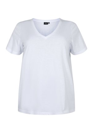 Zizzi MIT V-AUSSCHNITT - Navadna majica - bright white