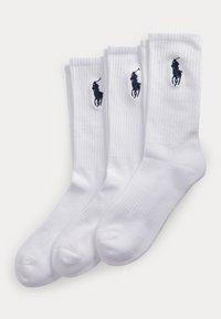 BIG PONY CREW SOCK 3 PACK - Zeķes - white