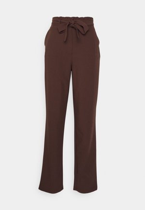 PIECES Tall PCBOSS PAPERBAG STRAIGHT PANTS - Nohavice - chicory coffee