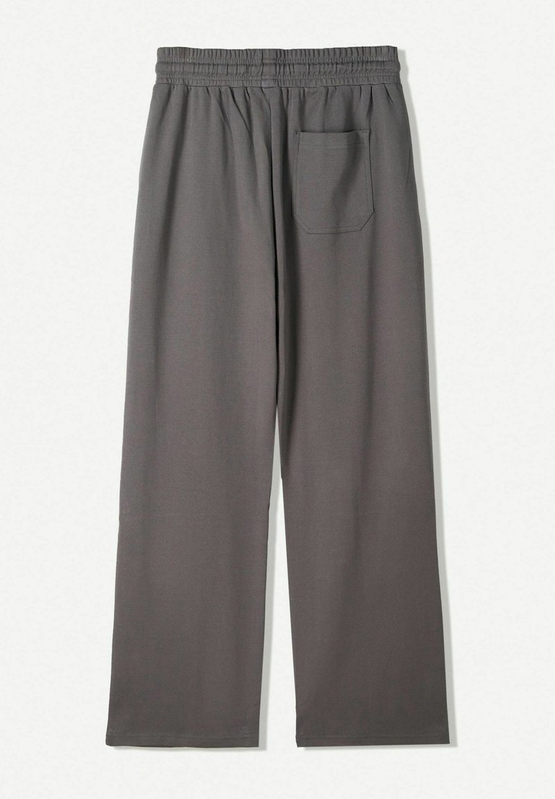 Bershka WIDE-LEG Pantaloni sportivi dark grey/grigio scuro
