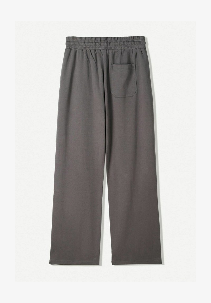 Bershka WIDE-LEG Pantaloni sportivi dark grey/grigio scuro