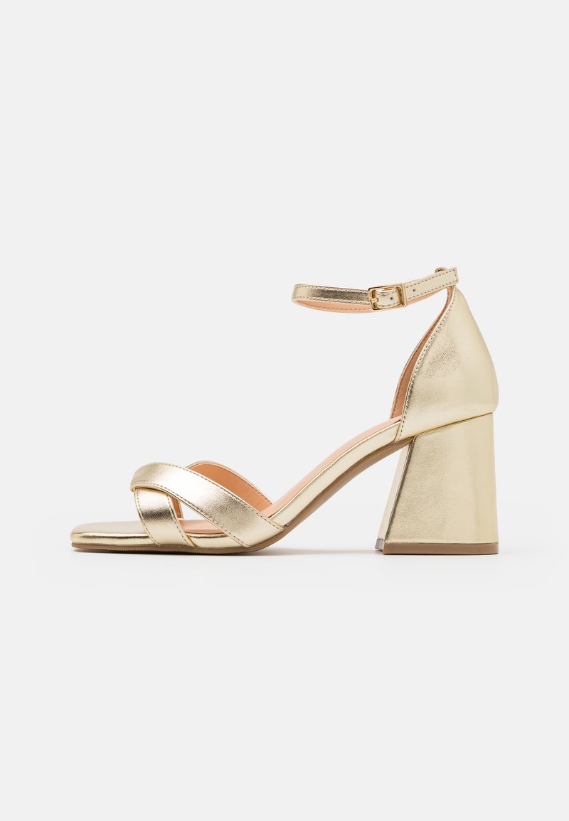 Even&Odd Wide Fit - High heeled sandals - gold, Enlarge