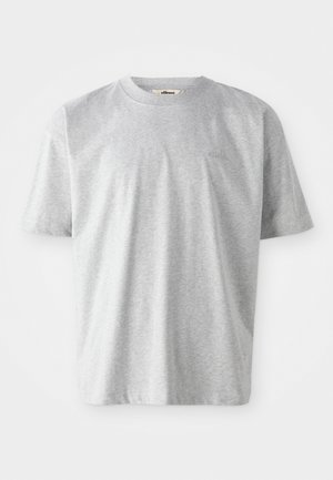 Graues T-Shirt mit kurzen Ärmeln aus weichem Stoff. Verfügt über einen runden Ausschnitt und ein dezentes, auf der Vorderseite gesticktes Logo.