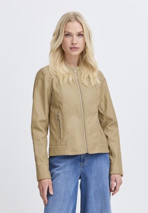 BYACOM - Veste en similicuir - chinchilla