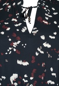Zizzi MIT UND GERÜSCHTEM KRAGEN - Tunika - black aop print
