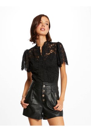 SHORT-SLEEVED - Blouse - black
