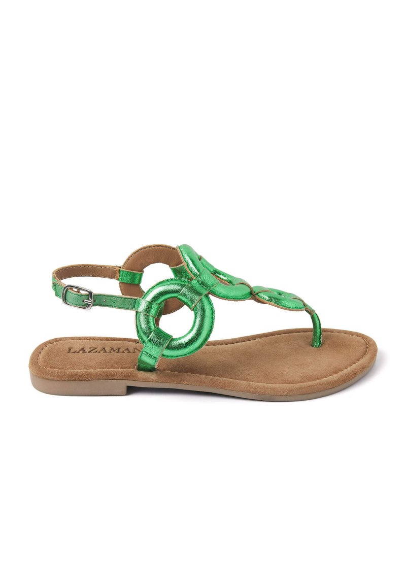 Lazamani T-bar sandals - green