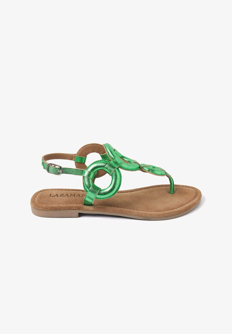 Lazamani T-bar sandals - green