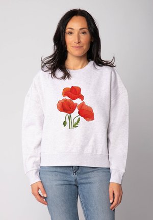 POPPY FLOWERS - Sweater - cool heather grey