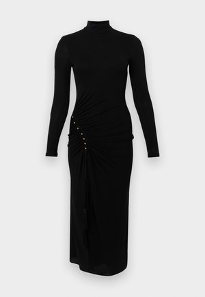 DRESS SOLID FLUID - Jerseykleid - nero
