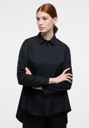 POPELINE - Button-down blouse - schwarz