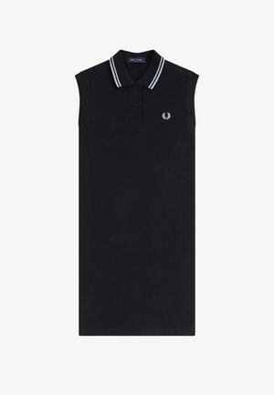 Fred Perry, SLEEVELESS SHIRT DRESS - T-shirtjurk - black / dusky blue / dusky blue