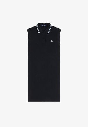 Fred Perry, SLEEVELESS SHIRT DRESS - T-shirtjurk - black / dusky blue / dusky blue