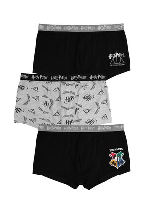 3ER PACK HOGWARTS RETRO  - Trunks - schwarz grau