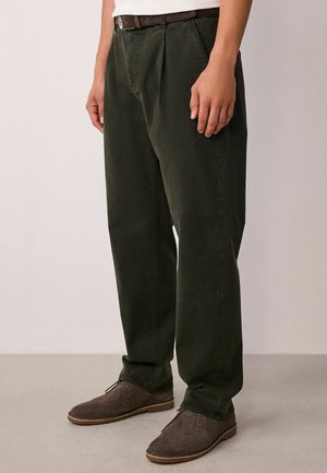 Next, REGULAR FIT - BELTED TROUSERS . - Stoffhose - brown
