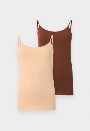 2 PACK - Débardeur - toasted almond/cappucino