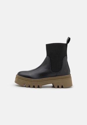DAPHNE - Enkellaarsjes met plateauzool - black/khaki