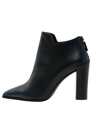 High heeled ankle boots - blue